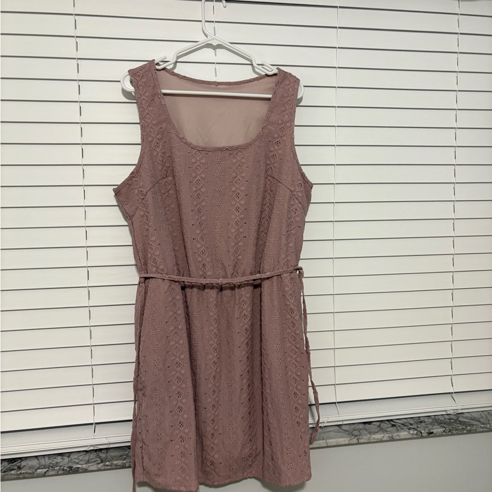 SHEIN Mauve Textured Mini Dress